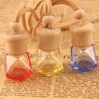 Glass Bottle Pendant, with wood cap, Perfume Bottle, Mini 2.7*2.7cm,5cm Approx 24 cm 