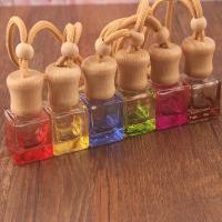 Glass Bottle Pendant, with wood cap, Perfume Bottle, Mini 2.65*2.65cm,4.7cm Approx 23 cm 