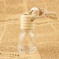 Glass Bottle Pendant, with wood cap, Perfume Bottle, Mini 