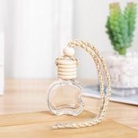 Glass Bottle Pendant, with wood cap, Perfume Bottle, Mini 