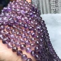 Natürliche Amethyst Perlen, rund, poliert, DIY & facettierte, violett, 10mm, Länge:38 cm, verkauft von PC