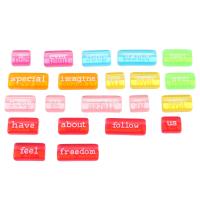 Acrylic Alphabet Beads, Rectangle, DIY & enamel Approx 3mm 