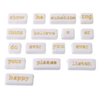 Acrylic Alphabet Beads, Rectangle, DIY & enamel Approx 3mm 