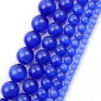 Cats Eye Beads, Round, DIY sapphire Approx 37-39 cm 