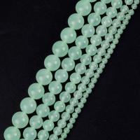 Chalcedony Beads, Round, DIY light green Approx 37-39 cm 