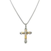 Collier de bijoux de titane, Acier titane, croix, poli, bijoux de mode & styles différents pour le choix & pour homme Environ 23.62 pouce, Vendu par PC