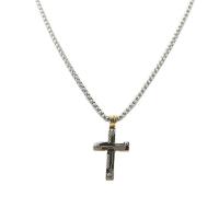 Collier de bijoux de titane, Acier titane, croix, poli, Vintage & styles différents pour le choix & pour homme, plus de couleurs à choisir Environ 23.62 pouce, Vendu par PC