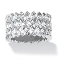 Cubic Zirconia Micro Pave Brass Finger Ring, Geometrical Pattern, platinum plated & micro pave cubic zirconia & for woman, 12mm, US Ring 