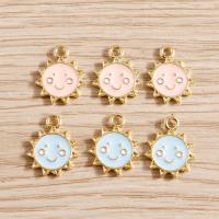 Zinc Alloy Enamel Pendants, Sun, DIY 