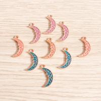 Zinc Alloy Enamel Pendants, Moon, DIY 