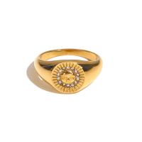 Edelstahl Fingerring, 304 Edelstahl, Vakuum-Ionen-Beschichtung, Modeschmuck & für Frau, goldfarben, 10mm, Innendurchmesser:ca. 20mm, verkauft von PC