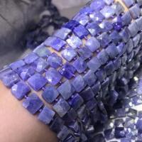 Tanzanite Beads, Square, DIY & faceted, purple Approx 38 cm 