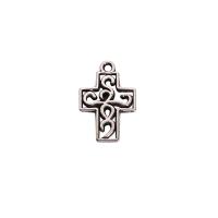 Zinc Alloy Cross Pendants, silver color plated, Unisex & hollow Approx 