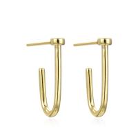 Brass Stud Earring, plated, for woman 