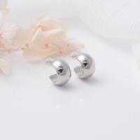 Brass Stud Earring, plated & for woman 