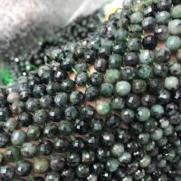 Emerald Beads, Round, DIY & faceted, grass green, 7-7.5mm Approx 38 cm 