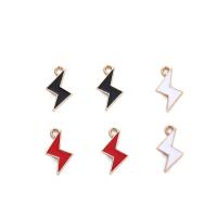 Zinc Alloy Enamel Pendants, Lightning Symbol, gold color plated, Unisex Approx 