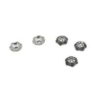 Zinc Alloy Bead Caps, Flower, antique silver color plated, DIY, 6mm, Approx 