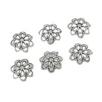 Zink Legierung Perlenkappen, Zinklegierung, Blume, antik silberfarben plattiert, DIY & hohl, 14mm, ca. 200PCs/Tasche, verkauft von Tasche