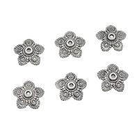 Zink Legierung Perlenkappen, Zinklegierung, Blume, antik silberfarben plattiert, DIY, 11mm, ca. 200PCs/Tasche, verkauft von Tasche