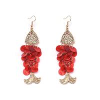 Zinc Alloy Drop Earring, Fish, plated, fashion jewelry & for woman 