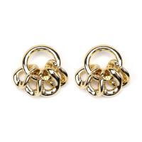 Zinc Alloy Drop Earring, Donut, plated, fashion jewelry & for woman 