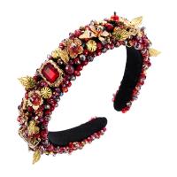 Hair Bands, Velour, with Glass Rhinestone & Sponge, handmade, for woman 