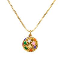 Collier en laiton fait à la main, Placage de couleur d'or, pour femme & émail, plus de couleurs à choisir, 15mm Environ 17.7 pouce, Vendu par PC