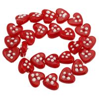 Raffinierte Glasperlen, Lampwork, Herz, DIY, rot, 15x17.5x9mm, 100PCs/Menge, verkauft von Menge