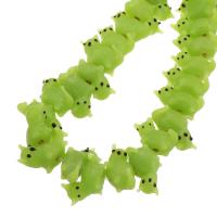 Animal Lampwork Beads, DIY, grass green 