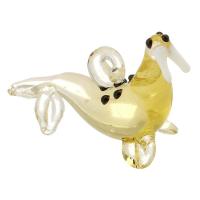 Animal Lampwork Pendants, Sea Lion, DIY, yellow Approx 1mm 