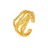 plata de ley 925 Anillo de dedo Cuff, chapado en color dorado, Ajustable & para mujer, más colores para la opción, Vendido por UD