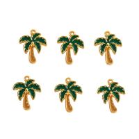 Zinc Alloy Enamel Pendants, Palm Tree, gold color plated, Unisex Approx 