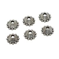 Zinc Alloy Bead Caps, antique silver color plated, DIY, 7mm, Approx 