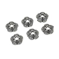 Zink Legierung Perlenkappen, Zinklegierung, Blume, antik silberfarben plattiert, DIY, 8mm, ca. 200PCs/Tasche, verkauft von Tasche