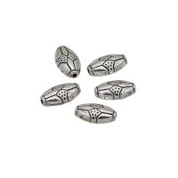 Zinklegierung Schmuckperlen, Olive, antik silberfarben plattiert, DIY, 6x11mm, ca. 100PCs/Tasche, verkauft von Tasche