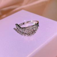 Cubic Zirconia Micro Pave Brass Finger Ring & micro pave cubic zirconia & for woman 