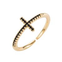 Cubic Zirconia Micro Pave Brass Finger Ring, gold color plated, Adjustable & micro pave cubic zirconia & for woman, gold, 20mm 