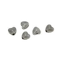 Zinklegierung Herz Perlen, antik silberfarben plattiert, DIY, 6x6mm, ca. 100PCs/Tasche, verkauft von Tasche