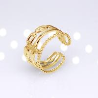 304 Edelstahl Manschette Fingerring, Vakuum-Ionen-Beschichtung, Modeschmuck & für Frau, keine, 11mm, verkauft von PC