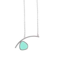 Collier en laiton fait à la main, avec verre, Plaqué de platine, unisexe & styles différents pour le choix, plus de couleurs à choisir Environ 23.6 pouce, Vendu par PC