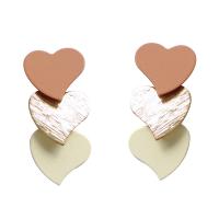 Zinc Alloy Drop Earring, Heart, plated, fashion jewelry & for woman 