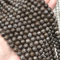 Snowflake Obsidian Bead, Round, DIY Approx 38 cm 