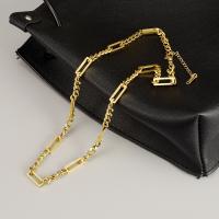 316L Stainless Steel, with 6cm extender chain, Vacuum Ion Plating, fashion jewelry & for woman, golden Approx 44 cm 