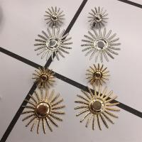 Zinc Alloy Drop Earring, Sun, plated, for woman 50-60mm 