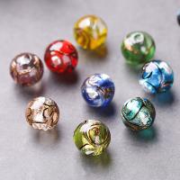 Perles de Murano sable d'or, chalumeau, Rond, DIY, plus de couleurs à choisir, 12mm Environ 2mm, Vendu par PC