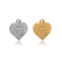 Stainless Steel Heart Pendants, 304 Stainless Steel, plated, DIY 