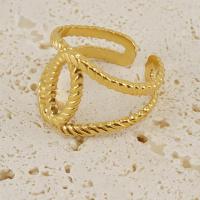 Titanstahl Manschette Fingerring, 18K vergoldet, Modeschmuck & für Frau, goldfarben, 16mm, Größe:7, verkauft von PC