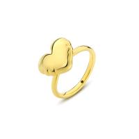 Anillo de Plata Ley, Plata de ley 925, Corazón, chapado en color dorado, Joyería & para mujer, dorado, 20.3mm, Vendido por UD