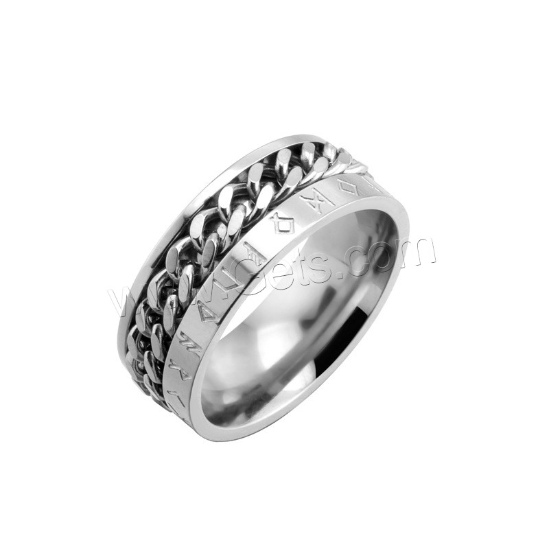 acero inoxidable 304 anillo, Recubrimiento iónico al vacío, diverso tamaño para la opción & para hombre, más colores para la opción, tamaño:7-12, Vendido por UD